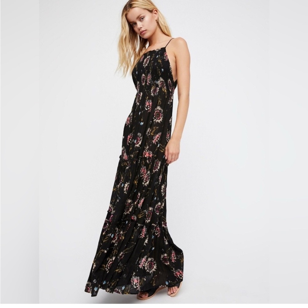Free People Black Floral Maxi Dress